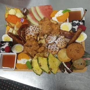Chicken and Waffles Charcuterie Board