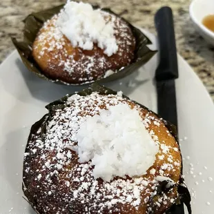 two pastries on a plate