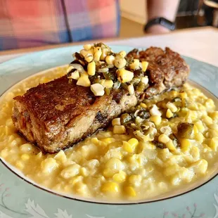 Pork belly with corn