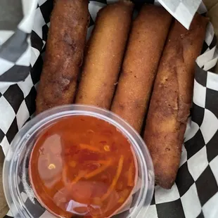 Side of chicken lumpia