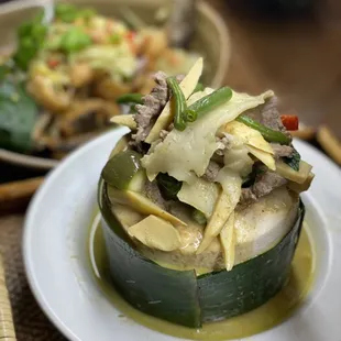 Young coconut curry with beef