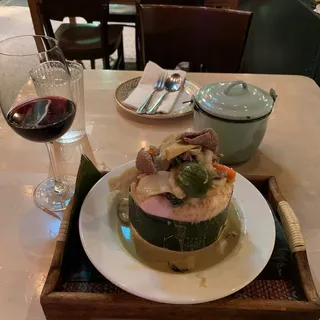 5. Fresh Young Coconut Green Curry (can not make it non spicy)