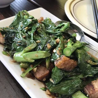 64. Crispy Pork with Chinese Broccoli