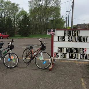 Ribfest is just a quick step off the Bruce Vento Trail-great place to stop while biking by