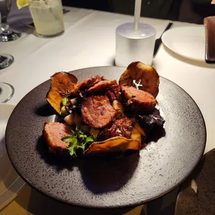 a plate of food on a table