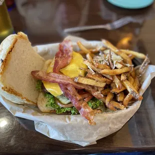 The Wyoming Buffalo Bill with Parmesan-N-Parsley Truffle Fries