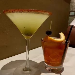 Cucumber Martini &amp; Old Fashioned