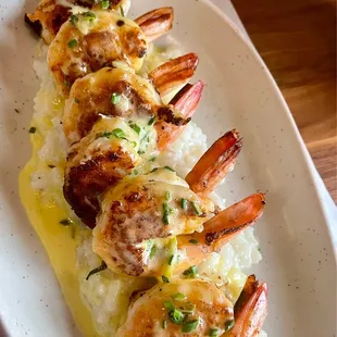 Foundry shrimp over Parmesan risotto