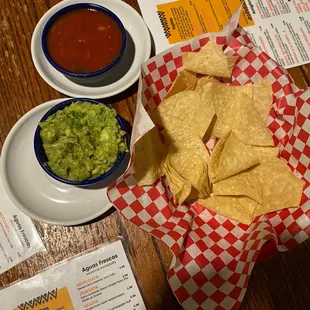 Chips Salsa &amp; guacamole dip