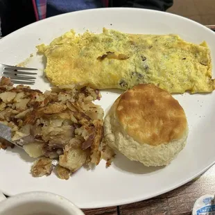 Veggie Omelette and Potatoes