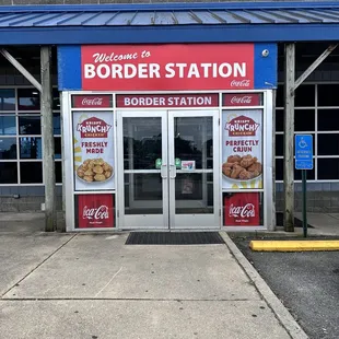the entrance to the border station