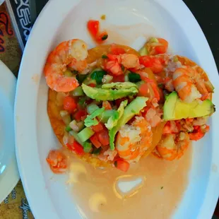 Awesome ceviche tostadas, the first batch was awesome the second one was bleh... I forgot to take a picture...