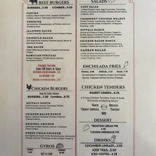 Menu on 11/11/21