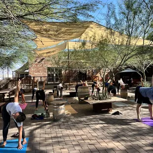 Yoga is every Saturday at 10am and is $10