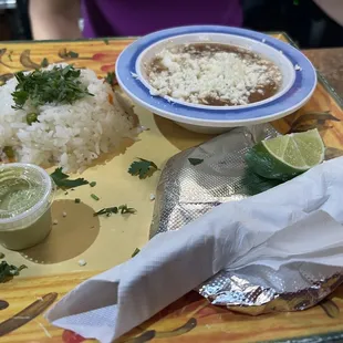 a plate of mexican food