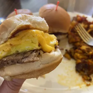 Shaved steak sliders