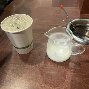 Cream and Drip Coffee