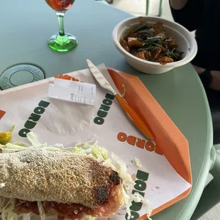 Cashiola sandwich and pasta with vodka sauce. Unbelievably good.