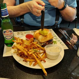 Hubby's Borgata Burger!