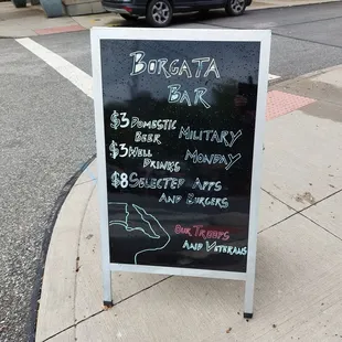 Drink specials as of August 2023.