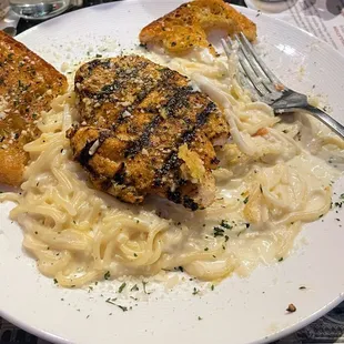 Blackened chicken Alfredo