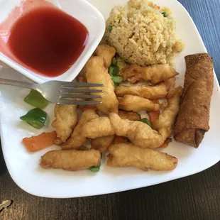 Sweet and sour chicken.