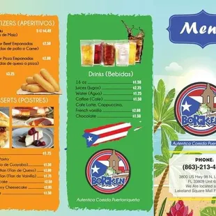 Boriken Deli - Menu Outside