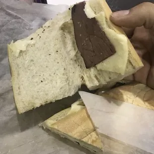 Salami and Cheese Sandwich