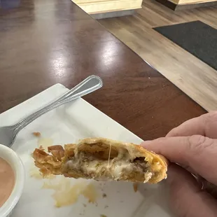 Beef and cheese empanada