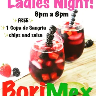 a flyer for a ladies&apos;s night