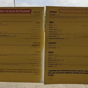 Menu found online, but it's not the complete menu!