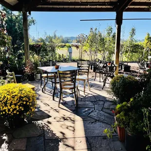 Outdoor seating in nursery