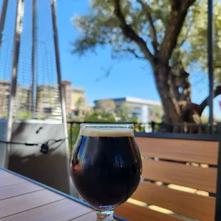Lover&apos;s Leap Imperial Stout from the patio