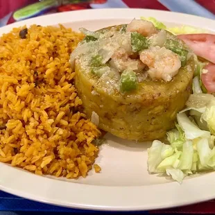 Mofongo Relleno camarones