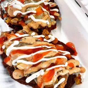 Loaded tostones.