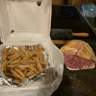 Rueben with side of fries