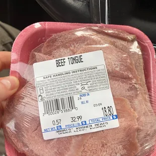 Beef tongue