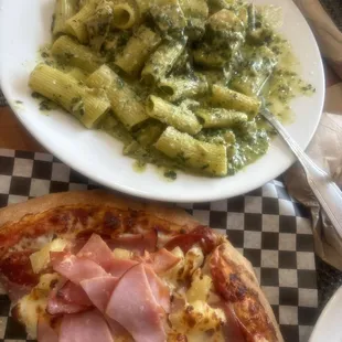 # 14 Pesto Rigatoni Lunch  Hawaiian Pizza