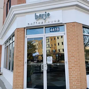 the front of the building