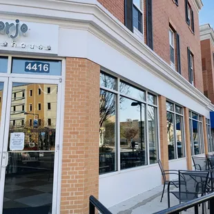 the outside of the building