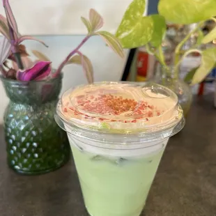 Strawberry Matcha Latte