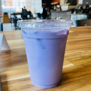 iced ube latte