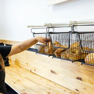 So many bagel choices! Fresh baked and made to make you smile! Right now we have 13 different choices!