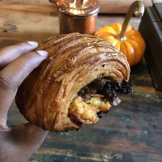 Sausage, Asiago, and Red Onion Jam Croissant