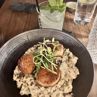 Scallop risotto