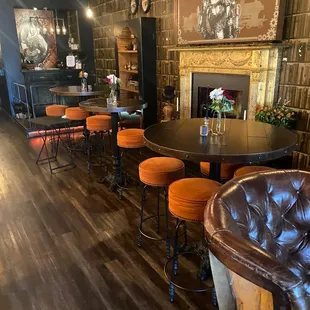 Seating area and bar