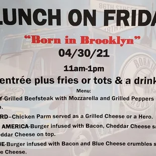 Our delicious menu choices.