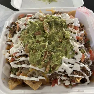 Carne asada nachos