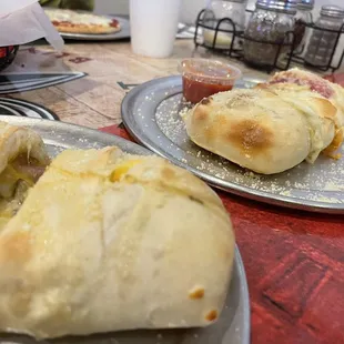Grilled Chicken Calzone and Borromeo's Italian Stromboli