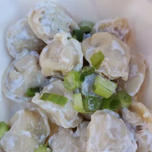 a close up of a plate of food